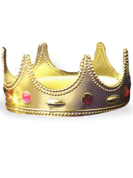 Adult Gold Jeweled Regal Queen Crown - costumesupercenter.com