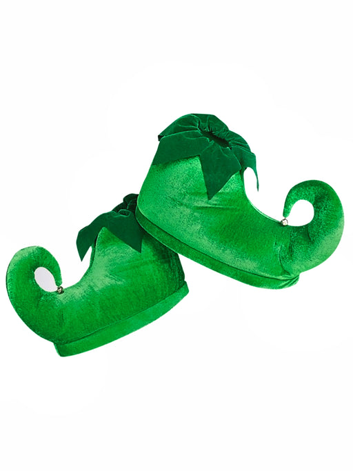 Adult Green Elf  Deluxe Shoes - costumesupercenter.com
