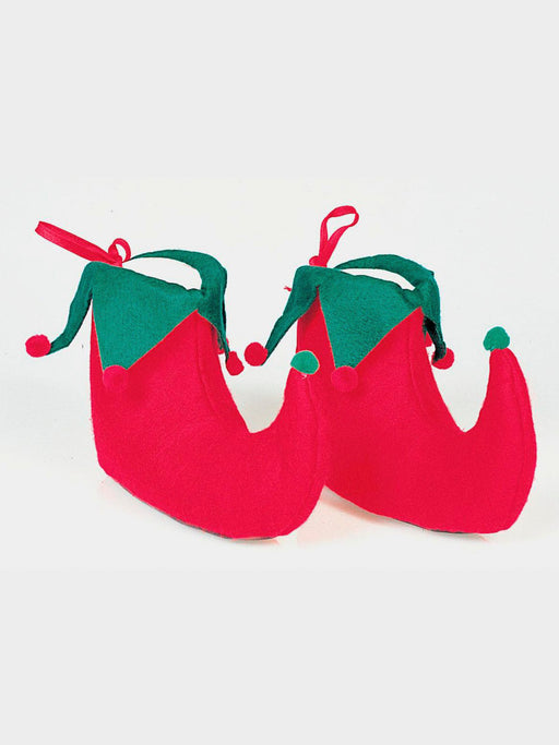 Adult Red Elf Shoes - costumesupercenter.com