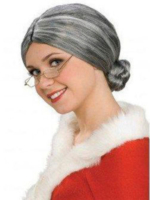 Women's Gray Old Lady Wig - costumesupercenter.com