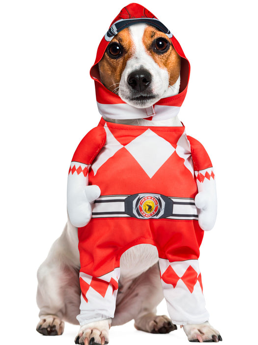 Mighty Morphin Red Power Rangers Walking Pet Costume - costumesupercenter.com