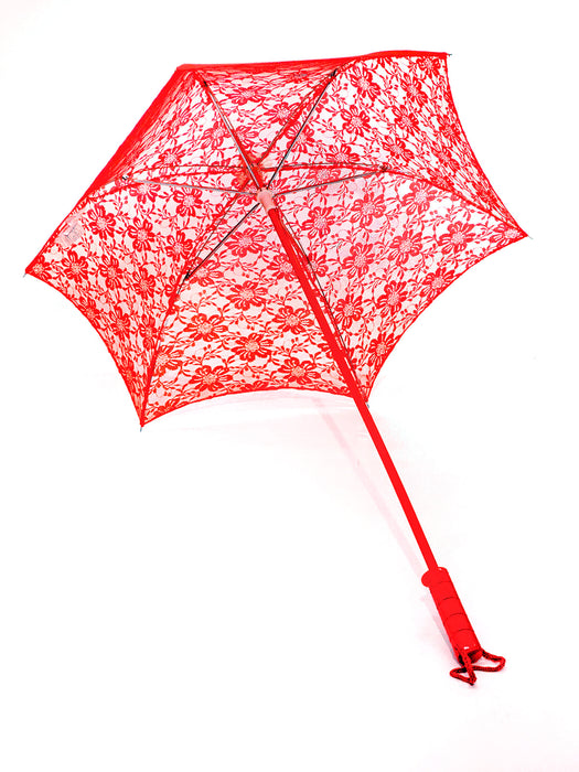 Adult Red Lace Parasol Accessory - costumesupercenter.com