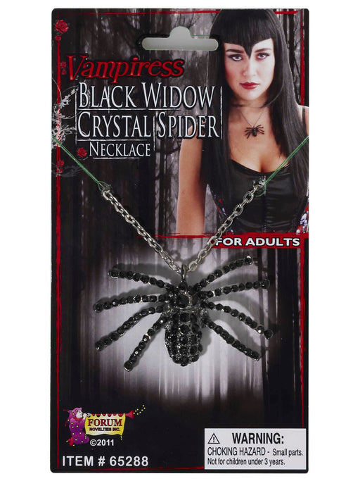 Deluxe Black Widow Necklace - costumesupercenter.com