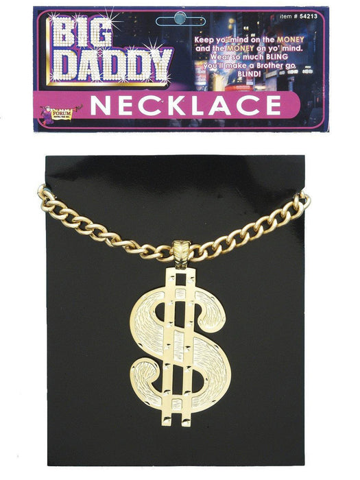 Necklace Dollar Sign Jumbo - costumesupercenter.com