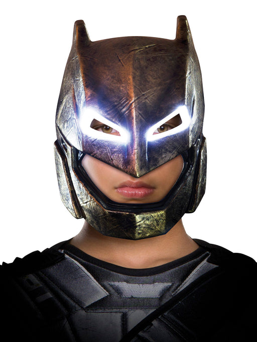 Adult Batman V Superman: Dawn Of Justice Batman Armored Light Up Mask - costumesupercenter.com