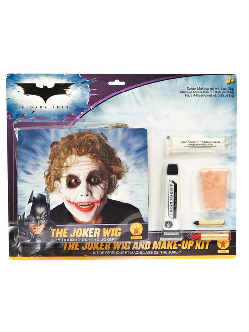 Men's The Dark Knight Joker Wig and Makeup Accessory Set - costumesupercenter.com
