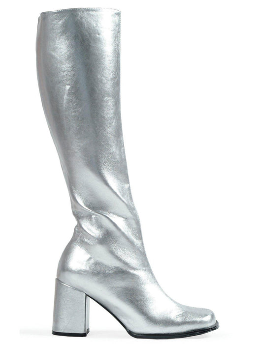 Gogo (Silver) Adult Boots - costumesupercenter.com