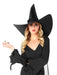 Adult Black Wide Brim Witch Hat - costumesupercenter.com