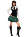 Adult Green Plaid Mini Skirt - costumesupercenter.com