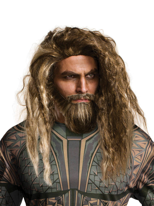 Aquaman Movie Adult Aquaman Beard and Wig Set Accessories - costumesupercenter.com