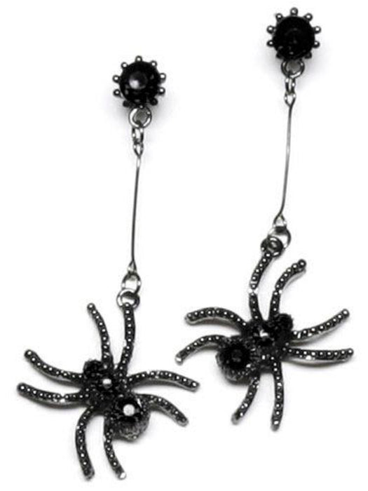 Black Spider Earrings - costumesupercenter.com