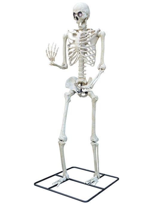 10 Foot Light Up Colossal Skeleton Standing Decoration - costumesupercenter.com