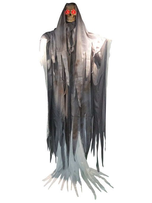 12 Foot Light Up Skull Greeter Hanging Decoration - costumesupercenter.com