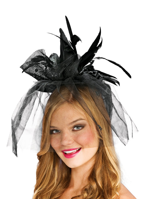 Adult Black Mini Witch Hat - costumesupercenter.com