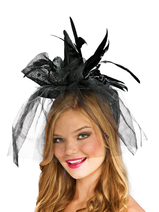 Adult Black Mini Witch Hat - costumesupercenter.com