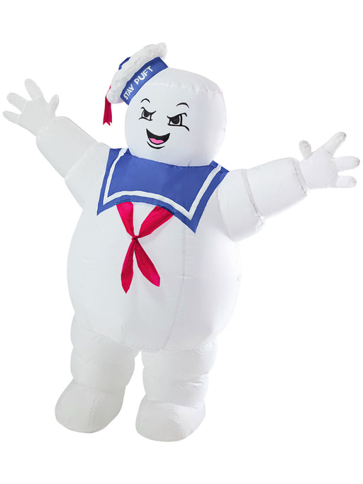 5.5 Foot Ghostbusters Classic Stay Puft Marshmallow Man Halloween Inflatable Lawn Decoration - costumesupercenter.com
