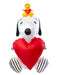 4.5 Foot Peanuts Snoopy and Woodstock Valentine's Heart Inflatable Lawn Decoration - costumesupercenter.com