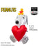 4.5 Foot Peanuts Snoopy and Woodstock Valentine's Heart Inflatable Lawn Decoration - costumesupercenter.com