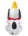 4.5 Foot Peanuts Snoopy and Woodstock Valentine's Heart Inflatable Lawn Decoration - costumesupercenter.com