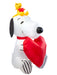 4.5 Foot Peanuts Snoopy and Woodstock Valentine's Heart Inflatable Lawn Decoration - costumesupercenter.com