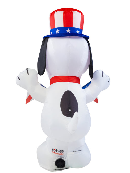 3.5 Foot Peanuts Snoopy Patriotic Inflatable Lawn Decoration - costumesupercenter.com