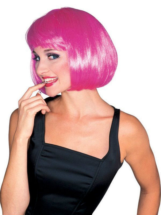 Hot Pink Super Model Wig - costumesupercenter.com