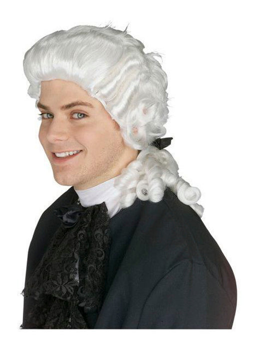 White Colonial Men's Wig - costumesupercenter.com