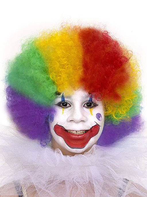 Child's Rainbow Clown Wig - costumesupercenter.com
