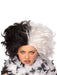 Women's Black and White Cruel Villain Wig - costumesupercenter.com