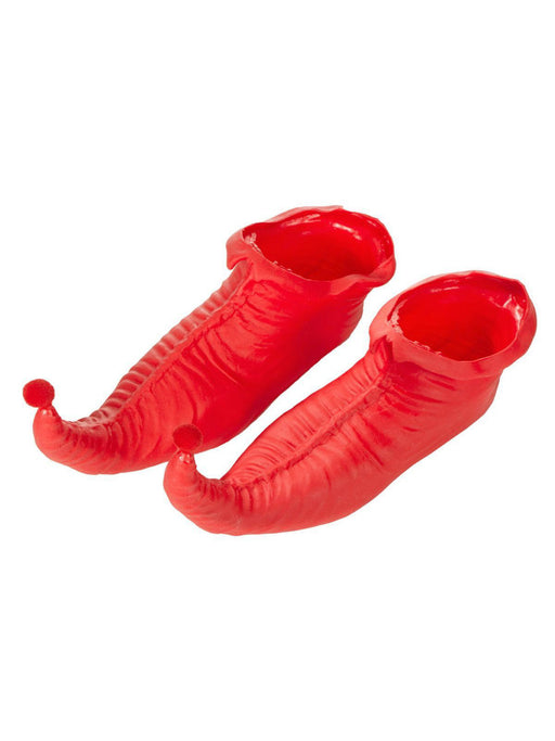 Adult Red Elf Shoes - costumesupercenter.com