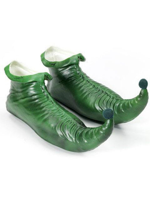 Adult Green Elf Shoes - costumesupercenter.com