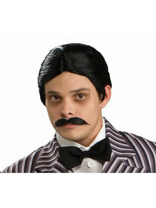 Adult Addams Family Gomez Addams Wig & Moustache Kit - costumesupercenter.com