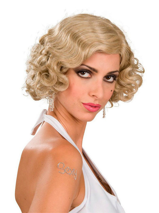 Flapper Wig Adult (Blonde) - costumesupercenter.com