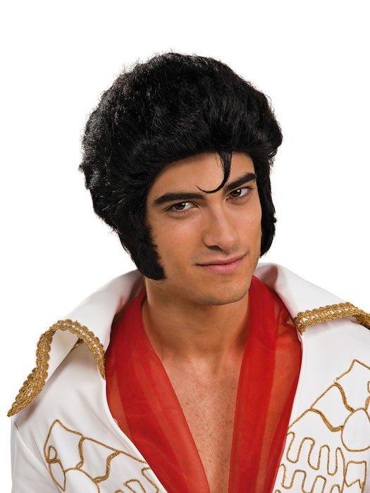 Men's Black Elvis Wig - costumesupercenter.com