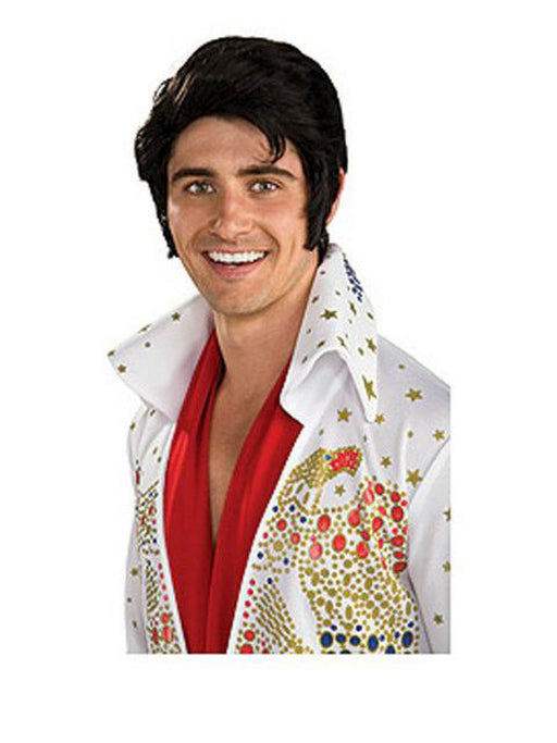Men's Black Elvis Wig - costumesupercenter.com