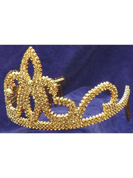 Adult Gold Plastic Tiara - costumesupercenter.com