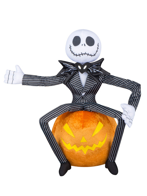 18-inch The Nightmare Before Christmas Jack On Pumpkin Plush Front Door Greeter - costumesupercenter.com