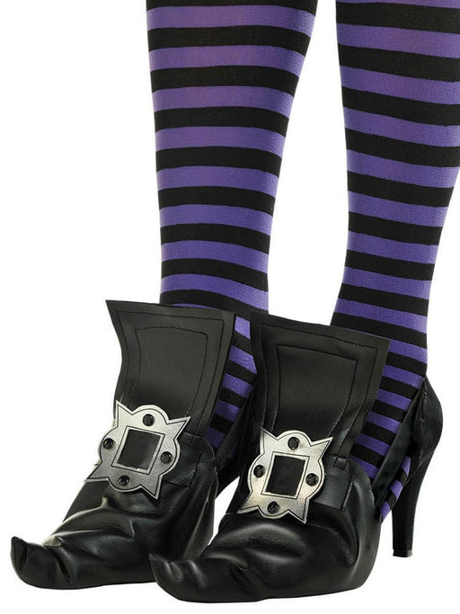 Adult Black Witch Shoe Covers - costumesupercenter.com