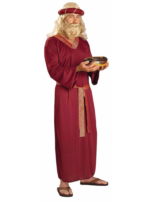 Adult Burgundy Wiseman Costume - costumesupercenter.com