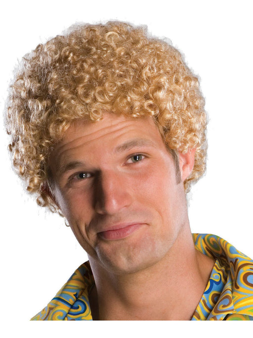Men's Blonde Tight Afro Wig - costumesupercenter.com