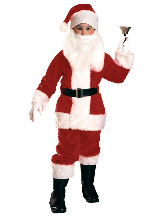 Boys Plush Santa Suit - costumesupercenter.com