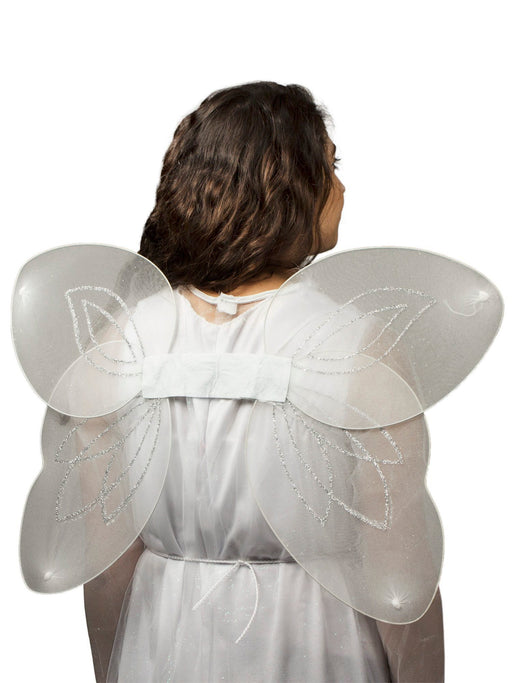 Adult White Sheer Angel Wings - costumesupercenter.com