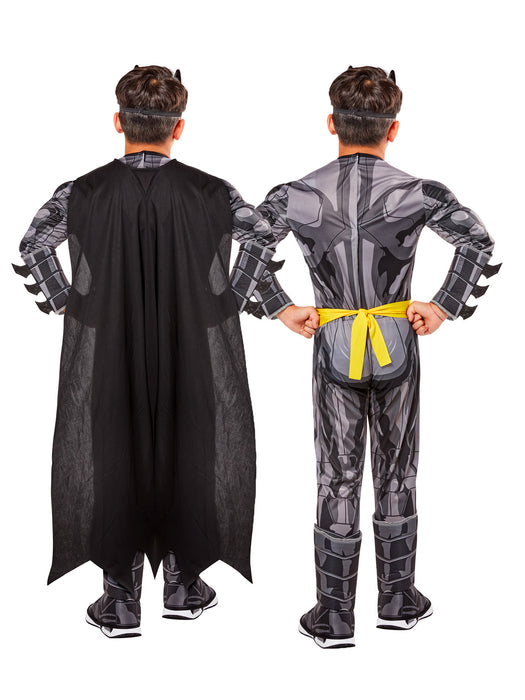 Boys Deluxe Justice League Muscle Chest Batman Costume - costumesupercenter.com