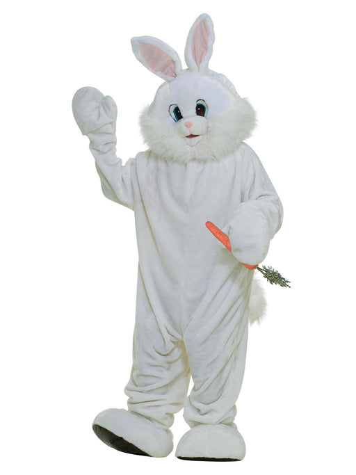 Adult Plush White Easter Bunny Costume - costumesupercenter.com