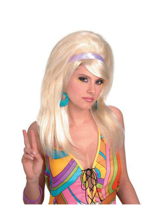 60's Mod Blonde Wig Adult - costumesupercenter.com