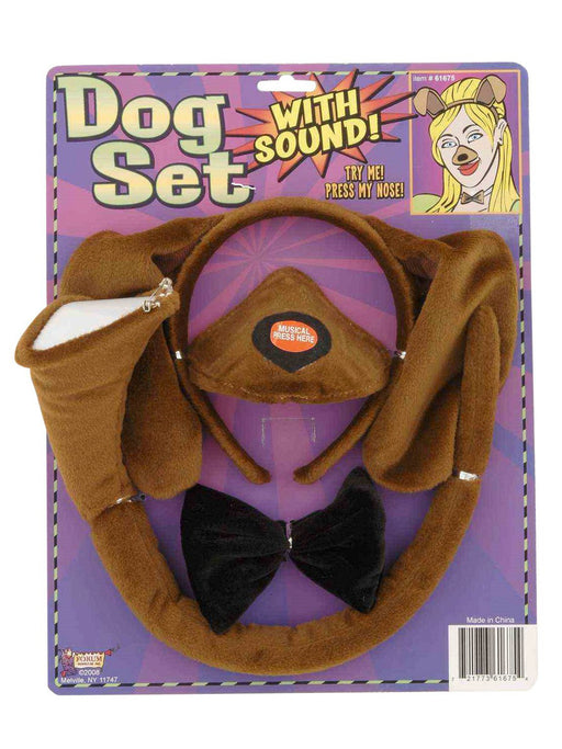 Adult Dog Accessory Set with Sound - costumesupercenter.com