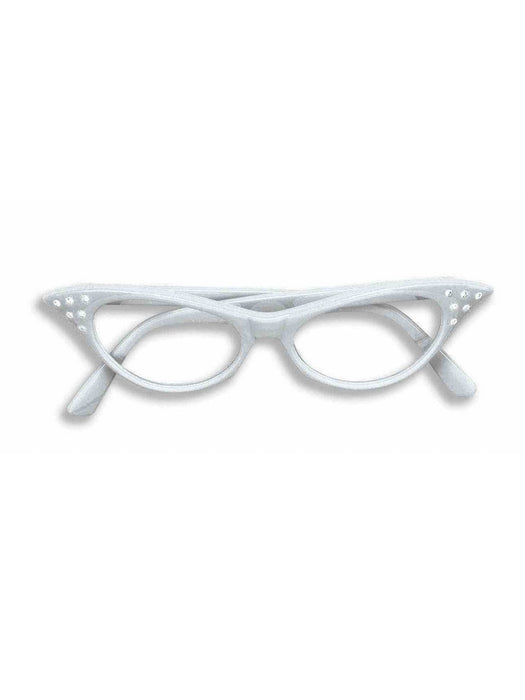 White 50s Glasses - costumesupercenter.com