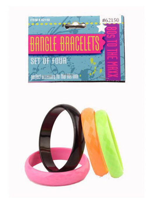 80's Bangle Bracelet Set (4 piece) - costumesupercenter.com
