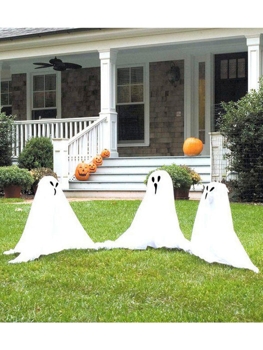 Set of 3 Ghostly Group Lawn Ornaments - costumesupercenter.com