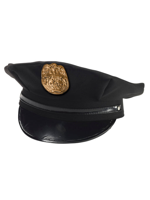 Kids' Black Police Chief Hat - costumesupercenter.com